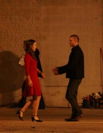 Justin Timberlake и Olivia Wilde на съёмках фильма I'm mortal